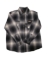 BRAWNY PLAID BUTTON PP BLACK L
